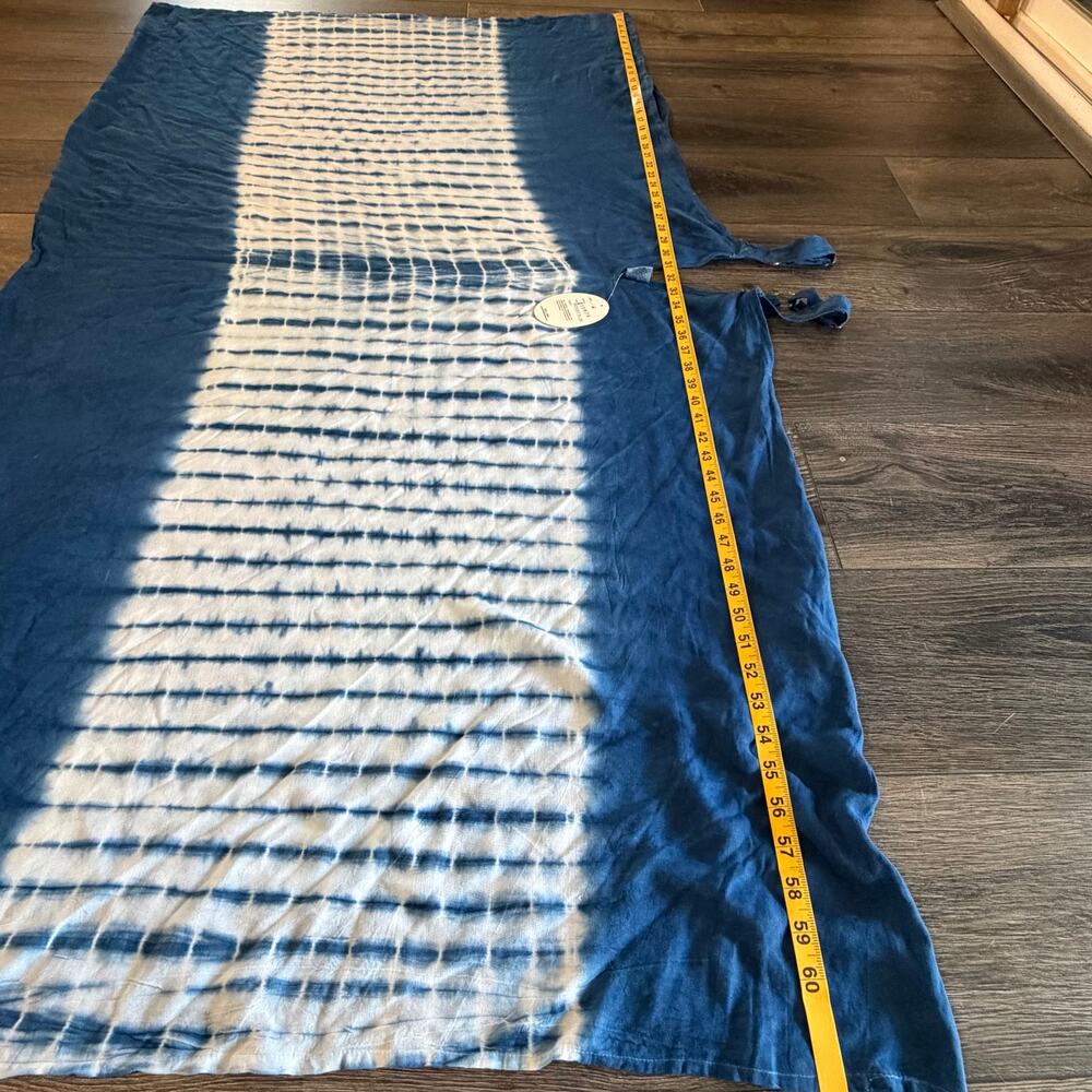 Shoreline Wear Indigo Blue Tie Dye Harem Jumpsuit Maxi Dress Boho Small 215624 - Picture 13 of 16